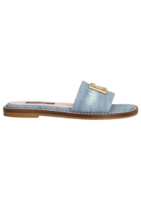 Sandali bambina in cotone denim DOLCE E GABBANA | D11285/PIADENIM
